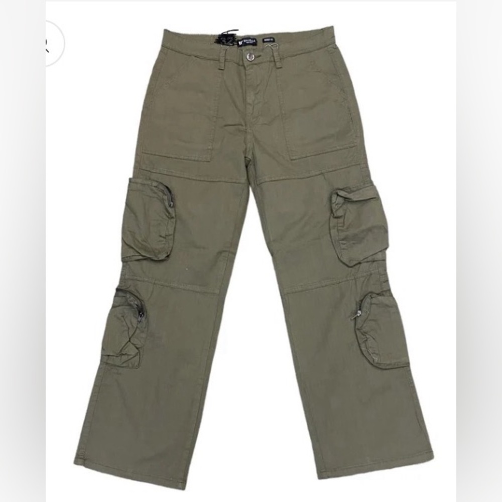 Waimea Mens Baggy Fit 97% cotton outdoor hiking casual pants 40 waist Olive